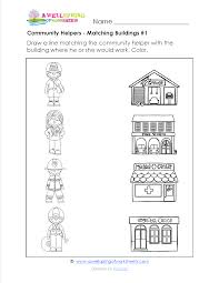Grade Level Worksheets A Wellspring Of Worksheets Community Helpers Worksheets Community Helpers Matching Community Helpers Worksheets Preschool