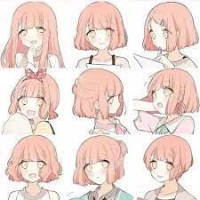 drawing hairstyles for your characters drawing on demand アニメの女の子のデッサン キャラクターのスケッチ 描画チュートリアル