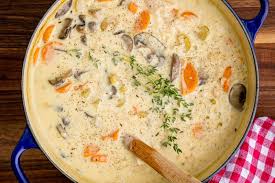 Creamy Chicken And Mushroom Recipe Chicken Mushroom Soup Recipe Soup Recipes Mushroom Soup Recipes