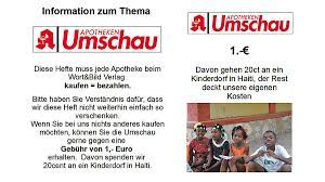 Berechnen sie hier die kalorien ihrer speisen aus den enthaltenen zutaten. Apothekerin Will Umschau Fur 1 Euro Verkaufen Apotheke Adhoc