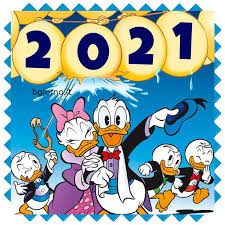 Cartoline Di Auguri Di Buon 2021 Walt Disney Donald Duck Disney Characters Disney
