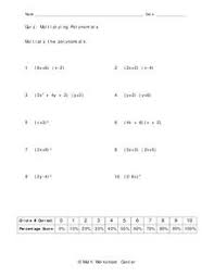 It sounds confusing, but these multiplication problems with monomials will help your student learn them front and back! Multiplying Polynomials Lesson Plans Worksheets Lesson Planet