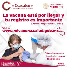 El gobierno mexicano anunció al nuevo grupo de personas que será inoculado en mayo previa inscripción en mivacuna.salud.gob.mx ¿cómo registrarse para la vacuna contra el coronavirus si tienes entre 50 y 59 años? Llegaran Vacunas Contra Covid 19 A Coacalco Es Necesario El Registro De Adultos Mayores Ayuntamiento De Coacalco 2019 2021