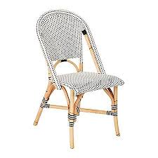 Black And White Rattan French Bistro Chair Kirklands Outdoor Patio Furniture Sets Patio Furnishings Bistro Chairs Outdoor
