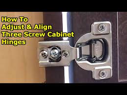 Pie cut hinges are used to attach two doors together that are part of a corner cabinet. How To Align Cabinet Doors By Adjusting 3 Screw European Cabinet Hinges Youtube