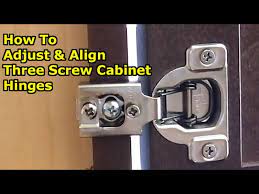 Follow the installation instructions for locating and mounting the hinges. How To Align Cabinet Doors By Adjusting 3 Screw European Cabinet Hinges Youtube