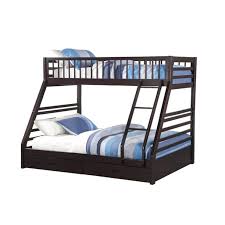 The twin xl over queen bunk bed is a custom made bunk bed that is available in a choice of different colours. Acme Jason Xl Twin Over Queen Bunk Bed With Drawer In Espresso Walmart Com Walmart Com