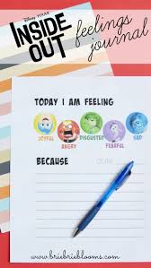 Free Printable Inside Out Feelings Journal Brie Brie Blooms Teaching School Social Work Social Emotional Learning