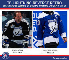 The tampa bay lightning's adidas adizero reverse retro jersey was inspired by the team's first stanley cup championship in 2004. 2021 Nhl Reverse Retro Uniform Schedules Sportslogos Net News