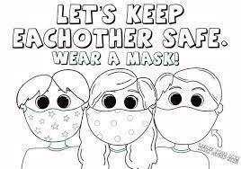 You can refer to our halloween masks coloring pages for unique masks. Kids Wearing Face Masks Coloring Page Love Woolies