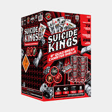 Suicide Kings 8-Inch Quad Break Canister Shells – Red Apple