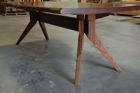Live Edge Slab Dining Table With Modern Trestle Base Slab Dining Tables Live Edge Slab Dining Table Slab Dining