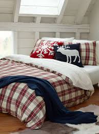 Nordic Plaid Duvet Cover Set Christmas Bedroom Home Home Decor