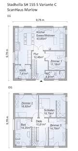 Grundriss Stadtvilla Quadratisch Neubau Mit Zeltdach Architektur 5 Zimmer 155 Qm Wfl Ohne Keller Erdgeschoss Ku Grundriss Stadtvilla Stadtvilla Grundriss