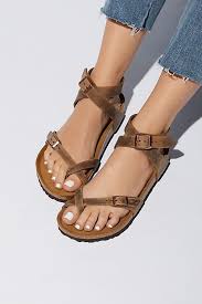 Birkenstock Size Chart Cm Eu Women S Birkibuc Yara Leather Sandal In Mocha By Birkenstock Birkenstock Yara Sandals Birkenstock Sandals Sandals Outfit