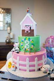 Petting Zoo Farm Themed Birthday Party Ideas Photo 7 Of 30 Animal Birthday Cakes Farm Animal Birthday Farm Birthday Cakes