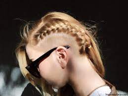 Love The Braid Along The Shaved Part Half Shaved Hair Head Braid Stylish Hair