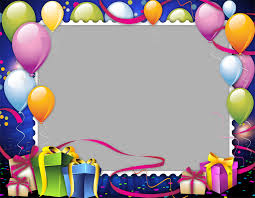 Color brillante feliz cumpleaños globos fondo ilustración. Marcos Para Fotos De Cumpleanos 50