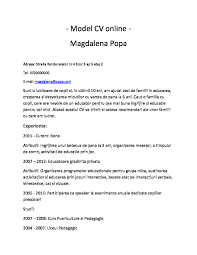 Model de cv completat in romana pentru angajare. Cv Online Creeaza Ti Cv Ul Si Obtine Jobul Dorit Trend Jobs