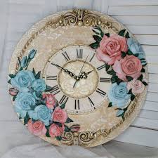 Check spelling or type a new query. 3d Roses Custom Large Wall Clocks Hanging Clock Farmhouse Etsy Clocks Colorful Wall Clock Hanging Shabby Chic Wall Art