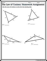 In this section, and the next, you see formulas that can be solve any triangle. Right Triangles The Law Of Cosines Notes And Practice By Secondary Math Shop