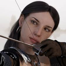 Melisa Black and White 3D Render, Digital Art by nanner