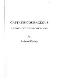 L'm glad you like the book, charles. Captains Courageous