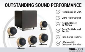 Amazon Com Orb Audio Mod1 Mini 5 1 Home Theater Speaker System Surround Sound System Includes 5 Orbs And 9 Subwoofer Great For Movies Music Handmade In The Us Electronics If i set the speakers to small, the sub fires just fine, but i'm thinking that i may.