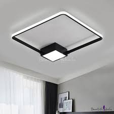 Acrylic Square Ring Led Lighting Fixture Simplicity Ultra Thin Ceiling Flush Mount In Black White In 2020 Led Light Fixtures Led Lights Light Fixtures