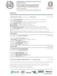 IV Convegno Internazionale IAA - professione Architetto