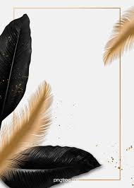 Luxury Black Palm Golden Feather Border Wedding Background Gold Wallpaper Background Flower Background Wallpaper Black Background Wallpaper