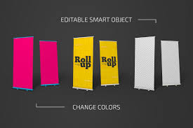 Roll Up Banner Mockup Ad Roll Banner Presentation Create Ad In 2020 With Images Modern Graphic Design Roll Banner Color Theory