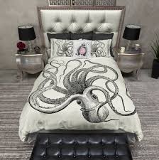 Luxury Black And Cream Bedding Upside Down Full Octopus Bedding Cream Duvet Bedding Sets Duvet Bedding Luxury Bedding