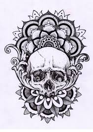 Skull Mandala Tatuajes De Calaveras Mexicanas Mandalas De Calaveras Calaveras Tatuajes