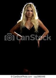 From actresses to models, we've got you covered. Hot Blonde In Black Dress Beautiful Blonde Young Lady In Black Dress On Black Background Canstock
