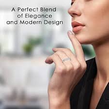 Shop LC Delivering Joy Diamond Rings for Women Platinum Plated 925 Sterling  Silver Anniversary Wedding Band Ct 0.25 I3, 5, 925 Sterling ...