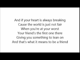 It is what it is, a 2001 film by billy frolick. 13 What It Means To Be A Friend With Lyrics Youtube