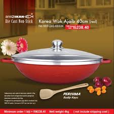 💥 Korea Wok Non Stick 40cm / Kuali Ajaib 40cm 💥 | Shopee Malaysia