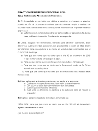 Confesión provocada (solicitada por la contraparte o por el tribunal) que se realiza mediante interrogatorio y bajo juramento de decir la verdad. Absolucion Y Testimonial Demanda Judicial Evidencia Ley