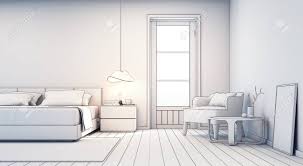 Cute and cozy, small houses are less expensive. Sketch Design Of Bedroom And Living Room In Modern House Interior Stock Photo Picture And Royalty Free Image Image 82874600