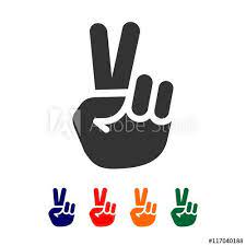 Vector Peace Sign Hand Showing Two Fingers Logo Design Template Buy This Stock Vector And Explore Simila Logo Design Template Peace Sign Hand Logo Design
