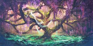 See more ideas about flower drawing, drawings, art tutorials. Wallpaper Yuumei Drawing Nature Trees Fantasy Art Children Overgrown Moss Pink Flowers 2700x1350 Kuin 1976819 Hd Wallpapers Wallhere