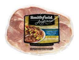 Bake at 275˚f for approximately 15 minutes per pound, until heated through (see chart). Smithfield Hardwood Smoked Center Cut Ham Steak Shop Pork At H E B