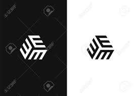 Black And White Letters Logo Logo Three Letters E Logo Letters Triplets Line Creative Symbol Letter Logo Letter Logo Design Artist Logo