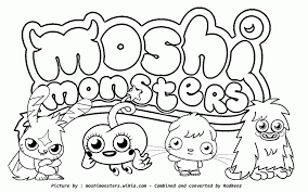 These are toys that do one thing and nothing else: Moshi Monsters Coloring Pages Coloring Home