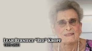 Leah Berniece "Bee" Kropf Memorial Service