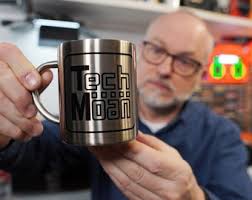 Techmoan Mini Disc Logo Stainless Steel Mug (300ml)