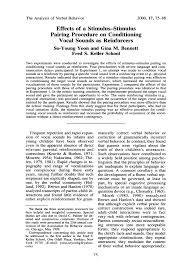 Stimulus Stimulus Pairing Procedure Verbal Behavior Behavior Analysis Aba Autism