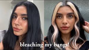 She used pravana permanent light brown hair color to lift my entire head to a. Bleaching My Bangs Diy Black To Blonde Youtube