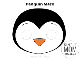 Penguin Mask Templates Simple Mom Project Mask Template Penguin Craft Penguin Crafts